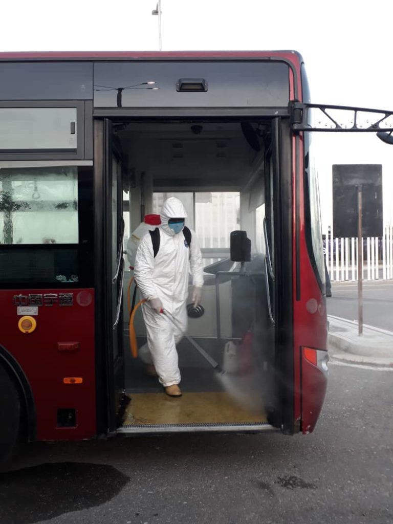 Aplican operativos de desinfección en Bus Margarita