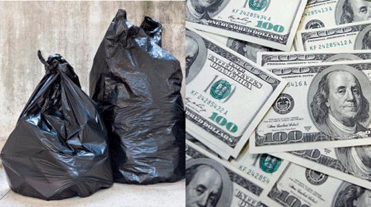 Una familia halló un millón de dólares en bolsas de basura