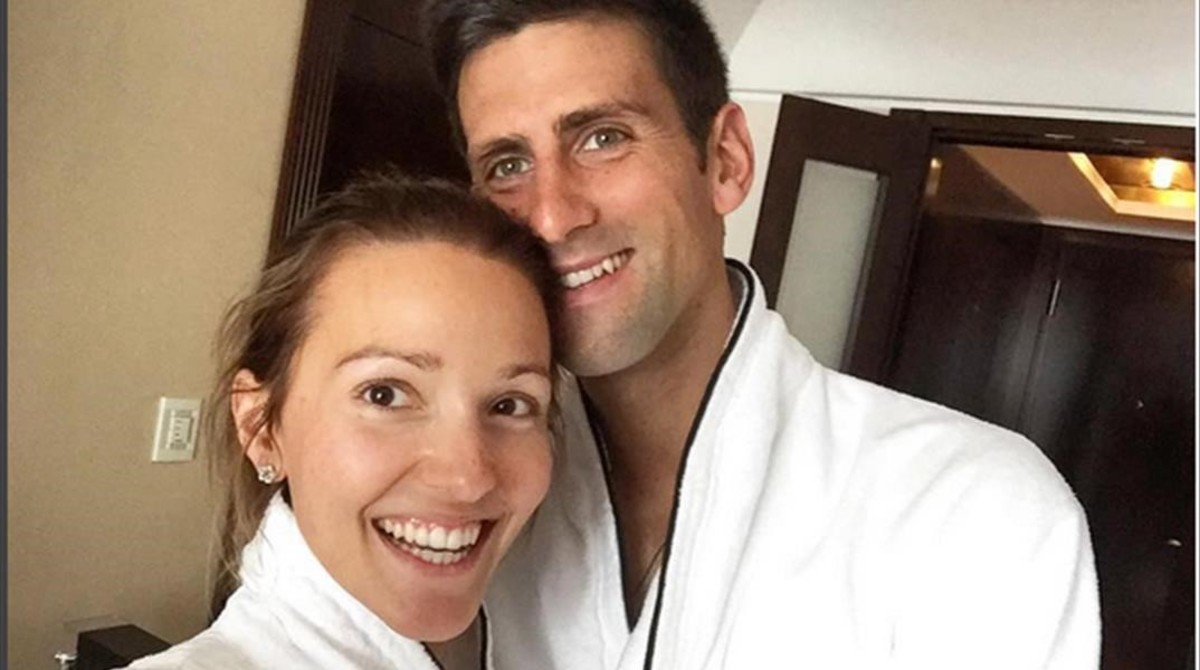 Novak Djokovic y su esposa