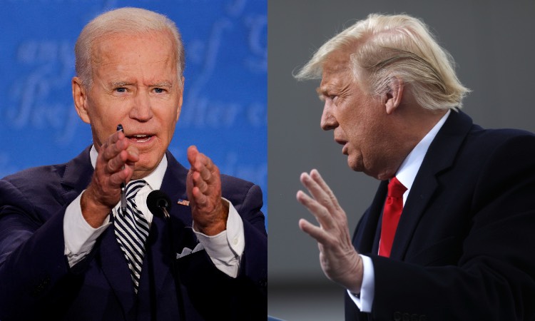 Joe Biden acusa a Trump de rendirse ante el covid-19