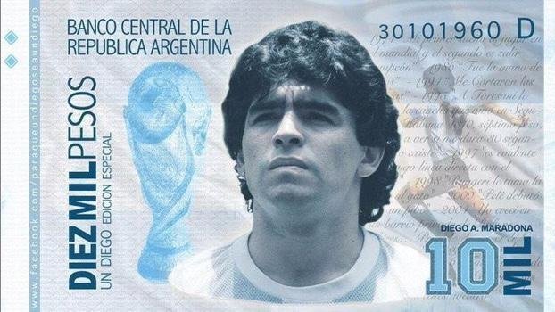 Proponen lanzar un billete con la cara de Diego Maradona para homenajearlo