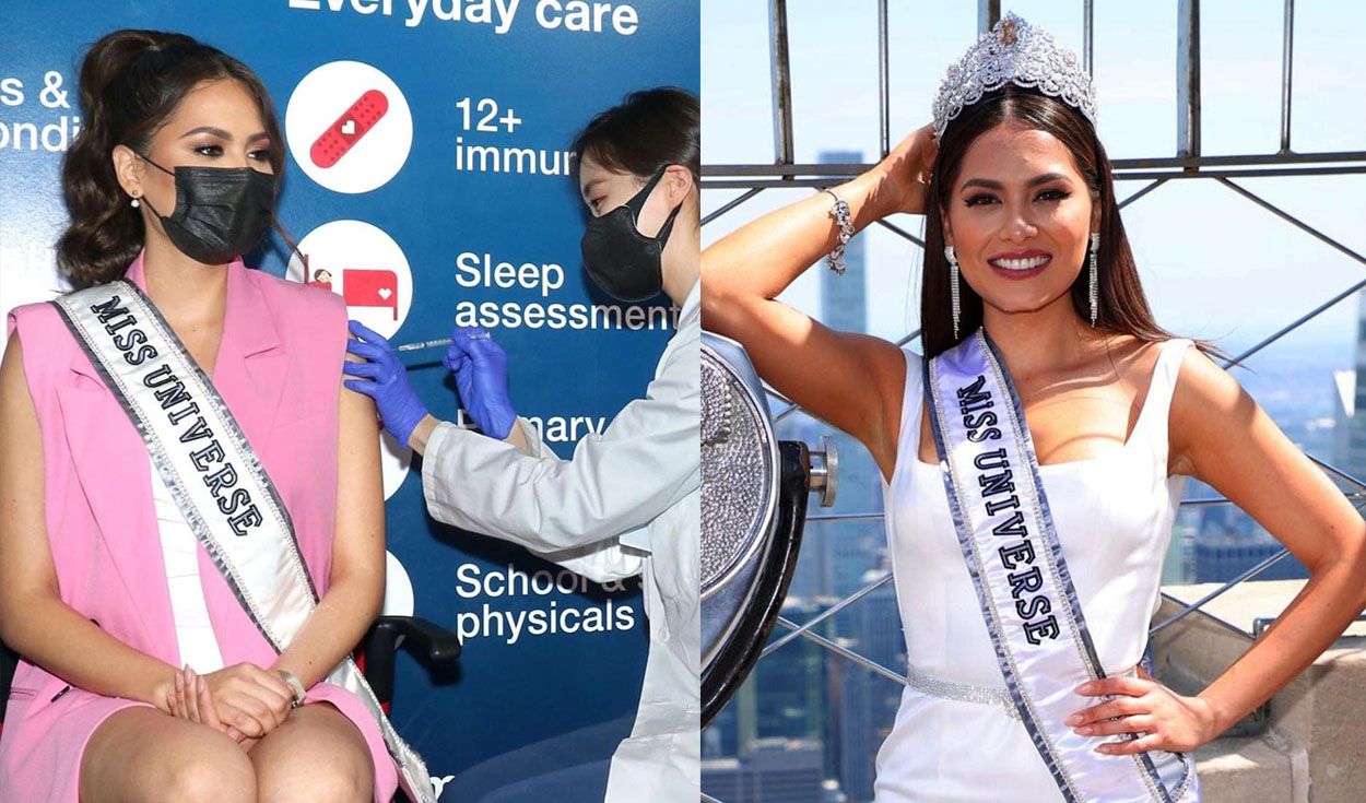 Andrea Meza, Miss Universo recibió vacuna contra el COVID-19