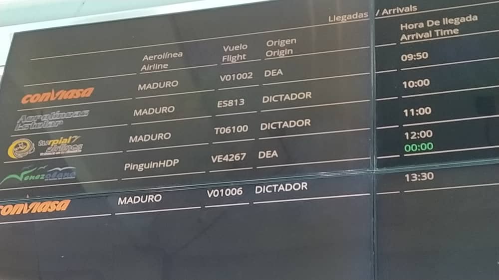 Hackean pantallas electrónicas del aeropuerto internacional Simón Bolívar de Maiquetía