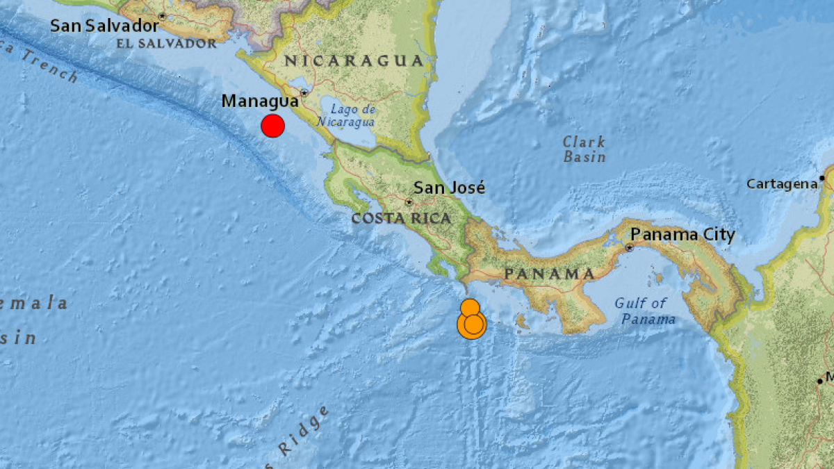 Sismo de magnitud 7 se registró en la costa del Pacífico de Costa Rica