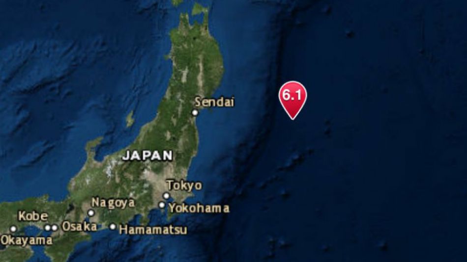 Sismo de magnitud 6,1 se produce en Japón este jueves