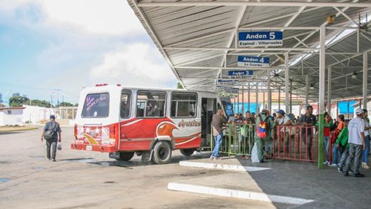Tarifa mínima del transporte público en Margarita será de 20 centavos de dólar