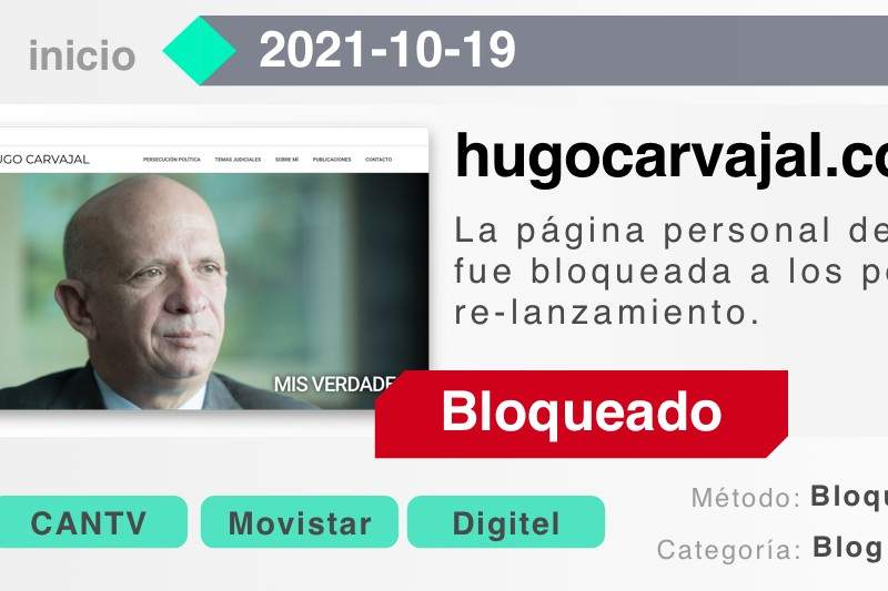 Cantv bloquea la página web del Pollo Carvajal