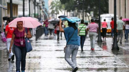 Inameh pronostica lluvias y actividad eléctrica en gran parte del país este #27Oct