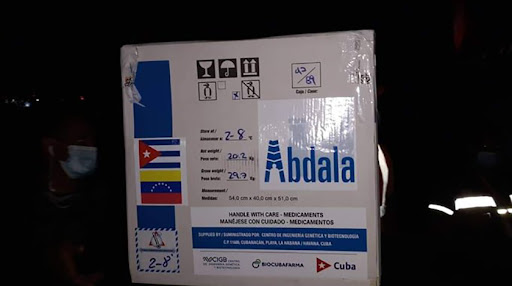 900 mil dosis de la vacuna Abdala arriban a Venezuela