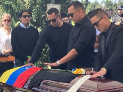 Despidieron con honores a Ronald Ojeda en un cementerio de Santiago de Chile