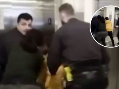 Policía de Nueva York golpeó y utilizó pistola eléctrica contra migrante venezolano que sostenía a su bebé en refugio de Nueva York (+Video)