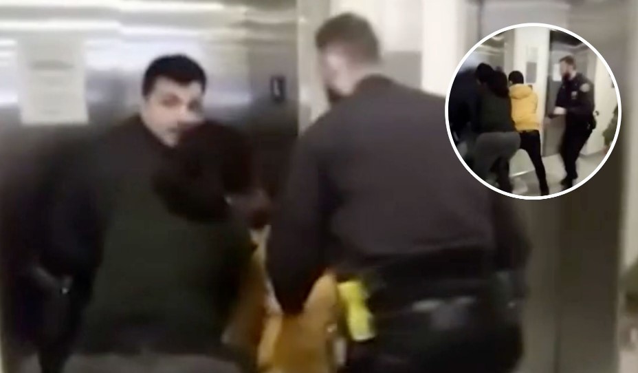 Policía de Nueva York golpeó y utilizó pistola eléctrica contra migrante venezolano que sostenía a su bebé en refugio de Nueva York (+Video)
