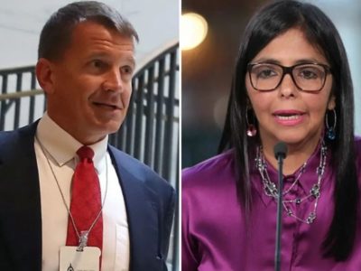 Delcy Rodríguez y Erik Prince